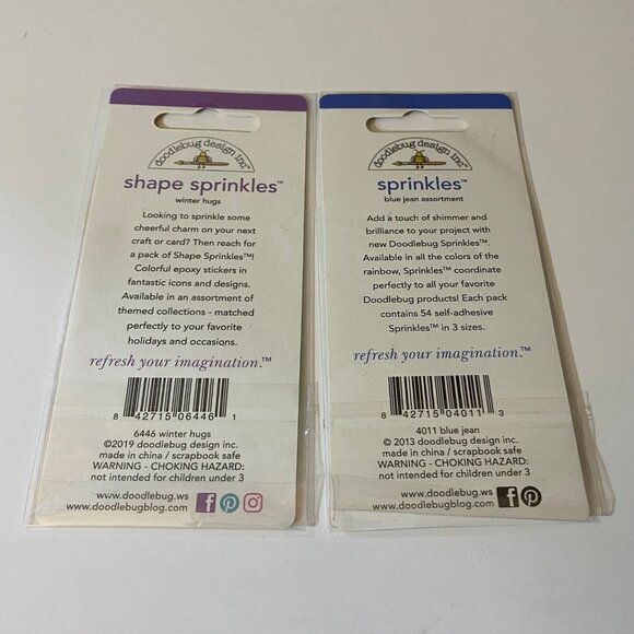 Doodlebug Design Shape Sprinkles & Washi Tape Set Hearts Rainbow & More - Picture 6 of 6